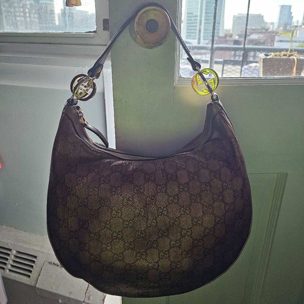 Gucci Guccissima Twins GG leather shoulder bag